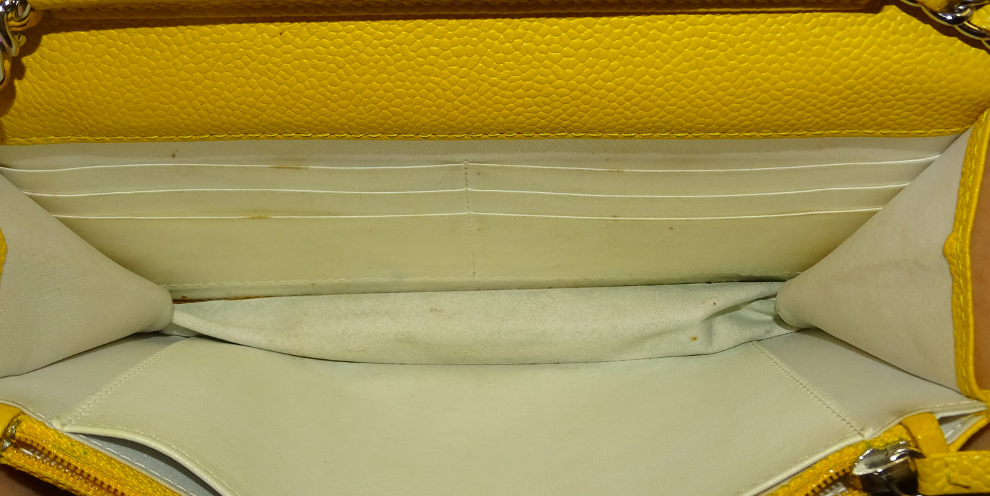 Chanel Wallet On Chain Timeless Caviar Yellow