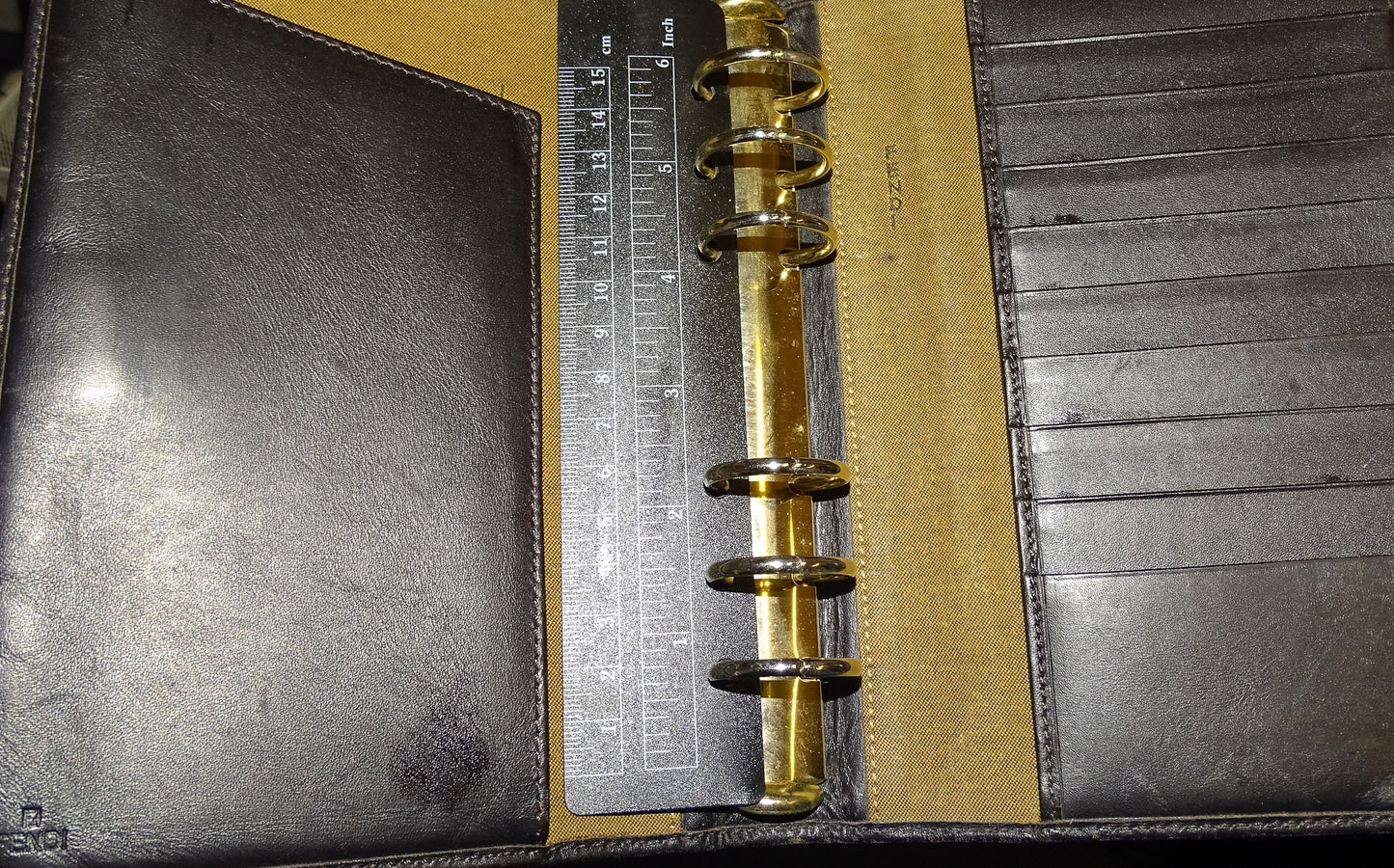 Fendi Vintage Agenda Cover Zucca Canvas & Leather Medium