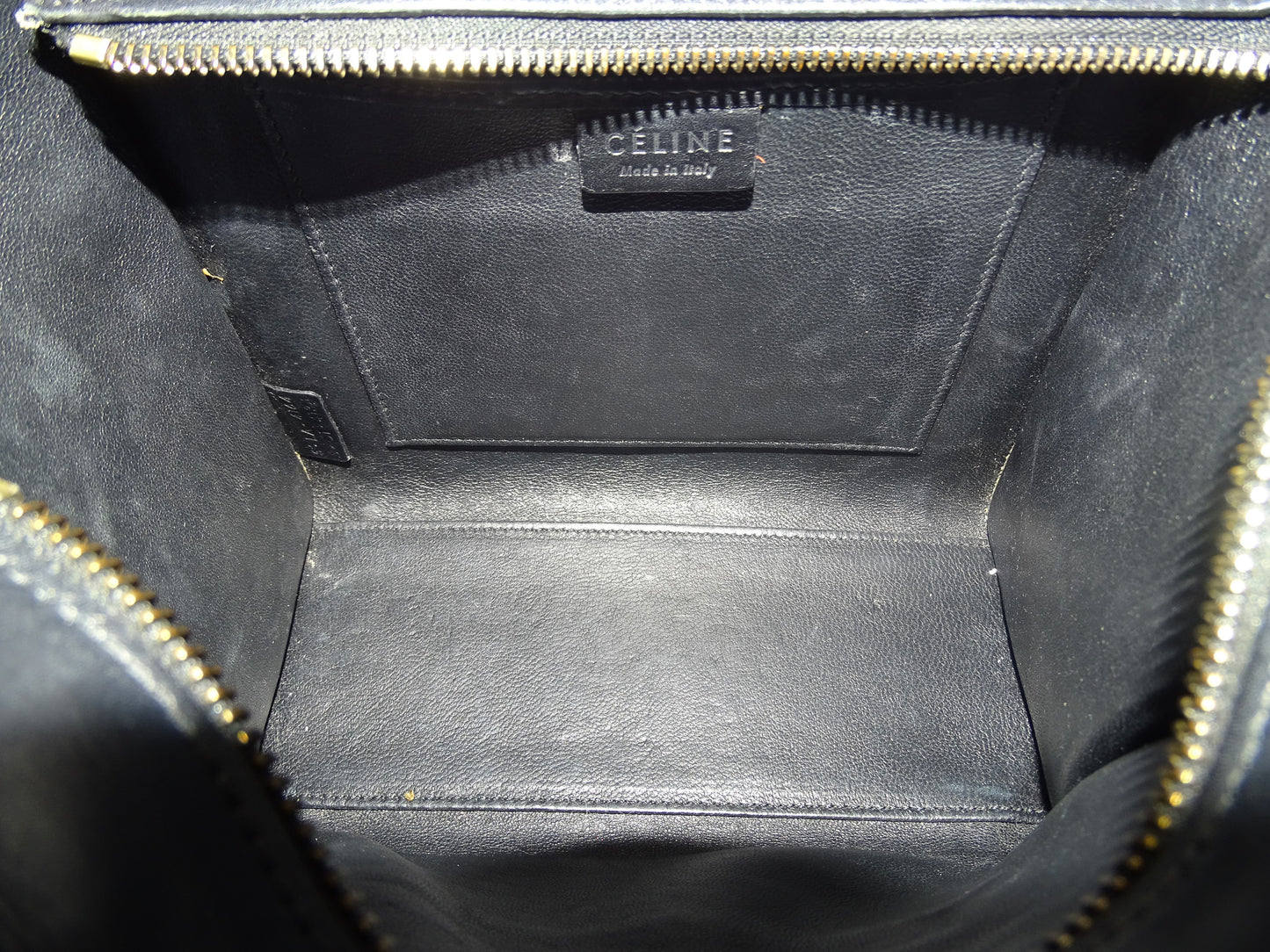 Celine Yellow/Black/White Tri Colour Mixed Leather Nano Luggage Bag