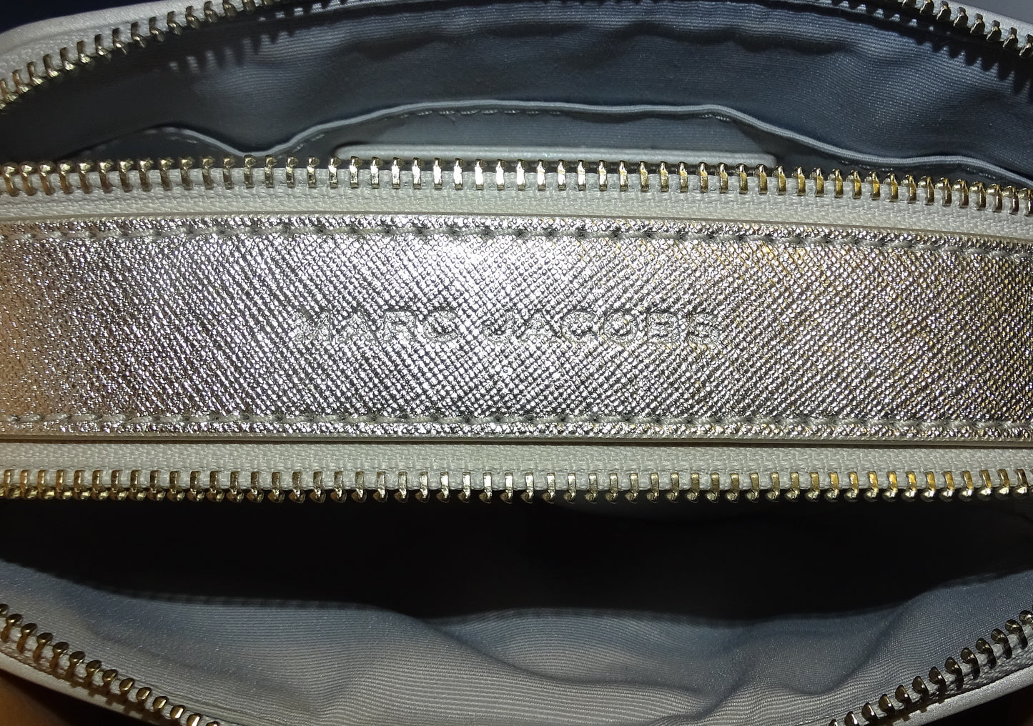 Marc Jacobs The Snapshot Metallic Silver Crossbody SH