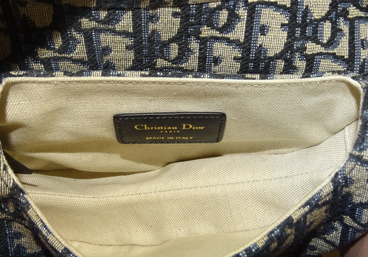 Dior Mini Saddle Oblique Jacquard Bag With Strap