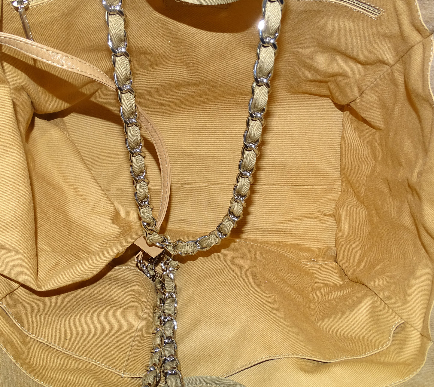 Chanel Deauville Tote Beige With Sequin Logo 23 Series