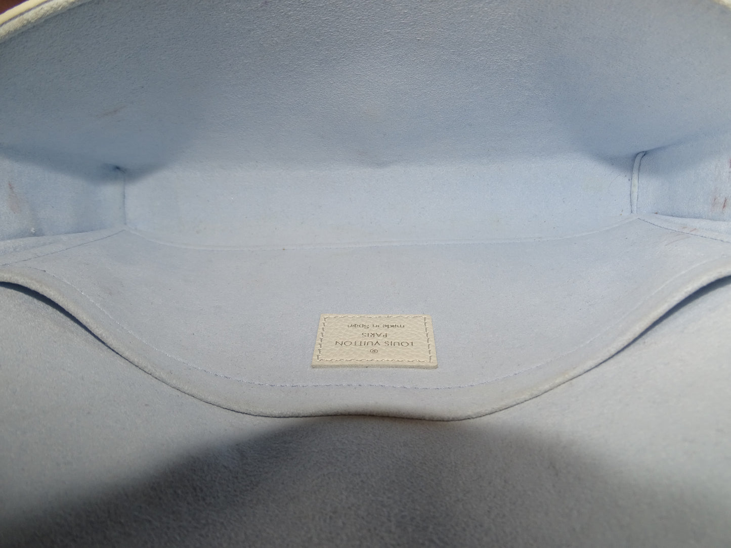 Louis Vuitton Felicie Latte and Candy Blue Giant Empreinte (NFID)