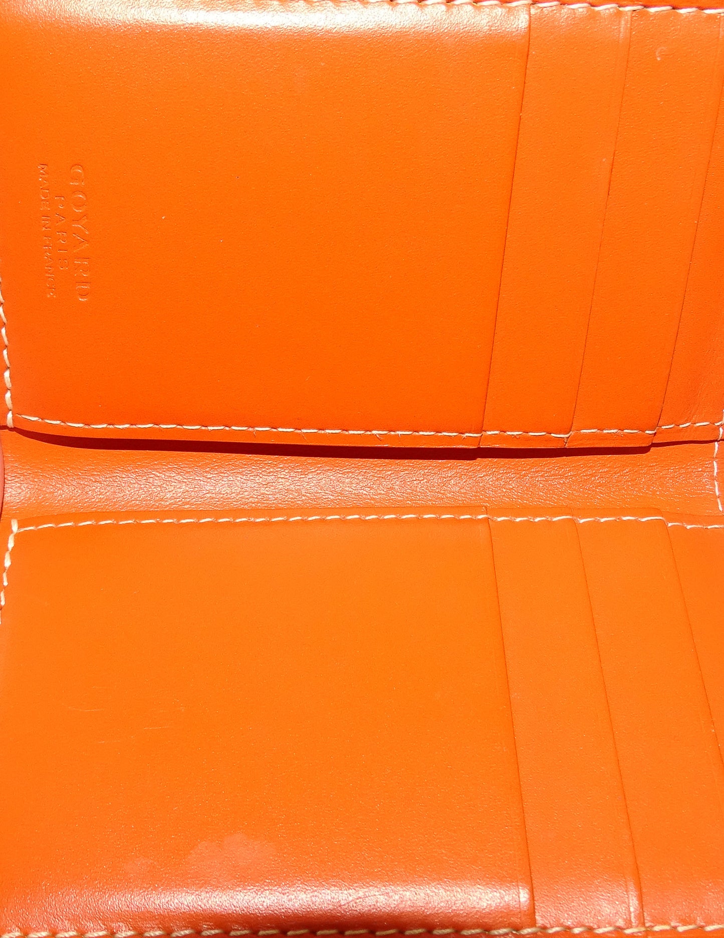 Goyard Folded Card Holder Orange Goyardine