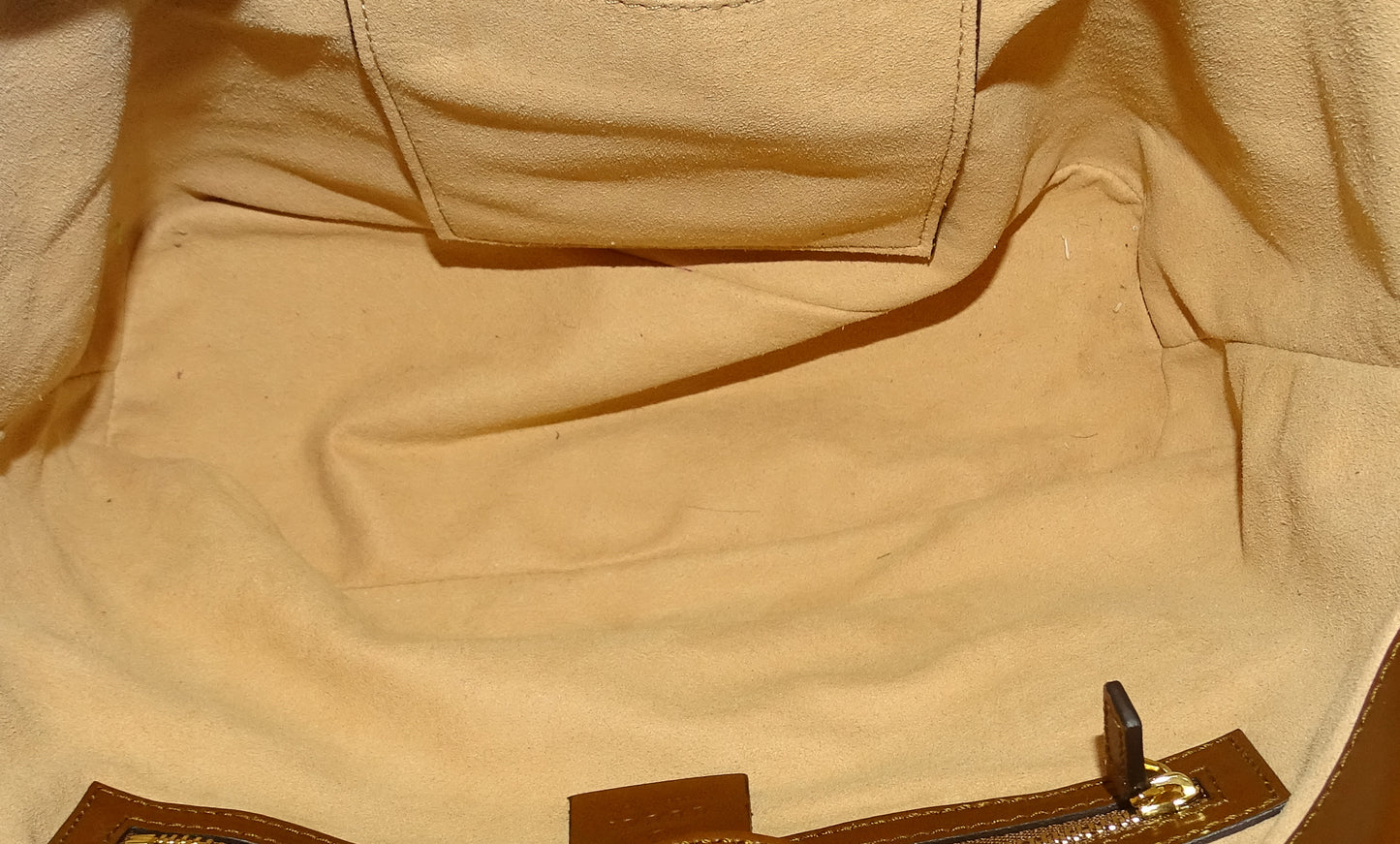 Gucci Tote Small GG Supreme and Tan Leather (missing long strap)