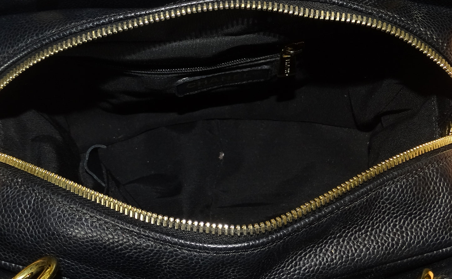 Chanel PTT Petite Timeless Tote Black Caviar Leather Vintage 2008