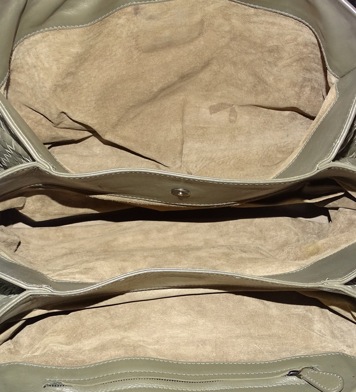 Bottega Veneta Roma Bag Olive Green Intrecciato