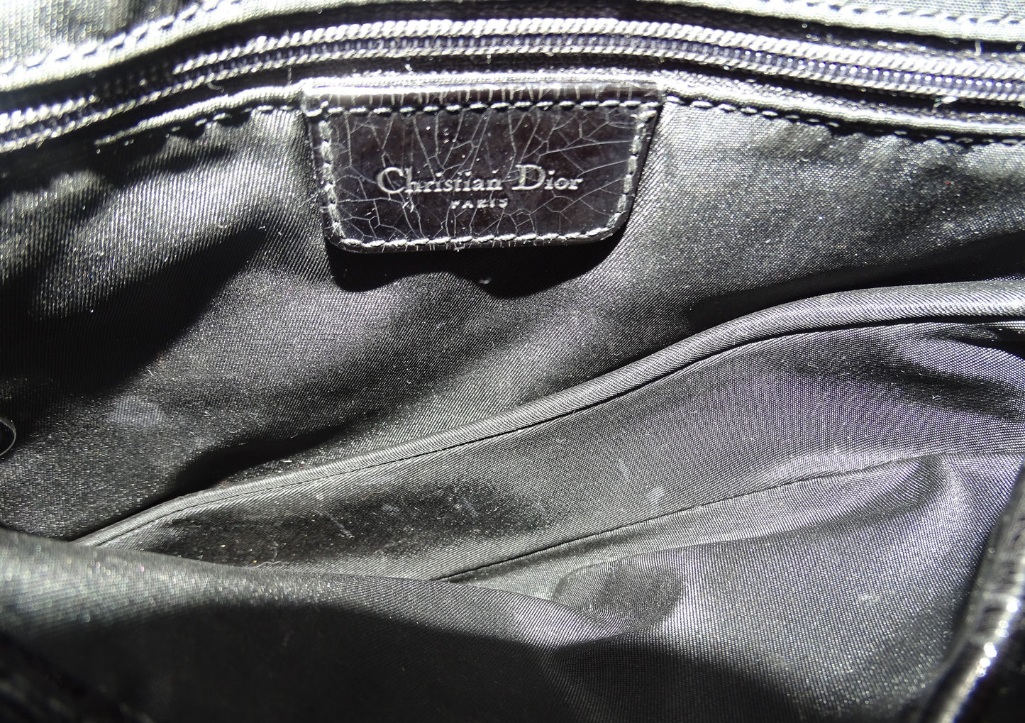 Dior Saddle Bag Black Nylon Vintage