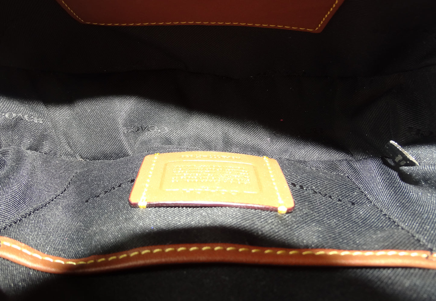 Coach Camera Bag Black Pebble Leather with Logo Strap