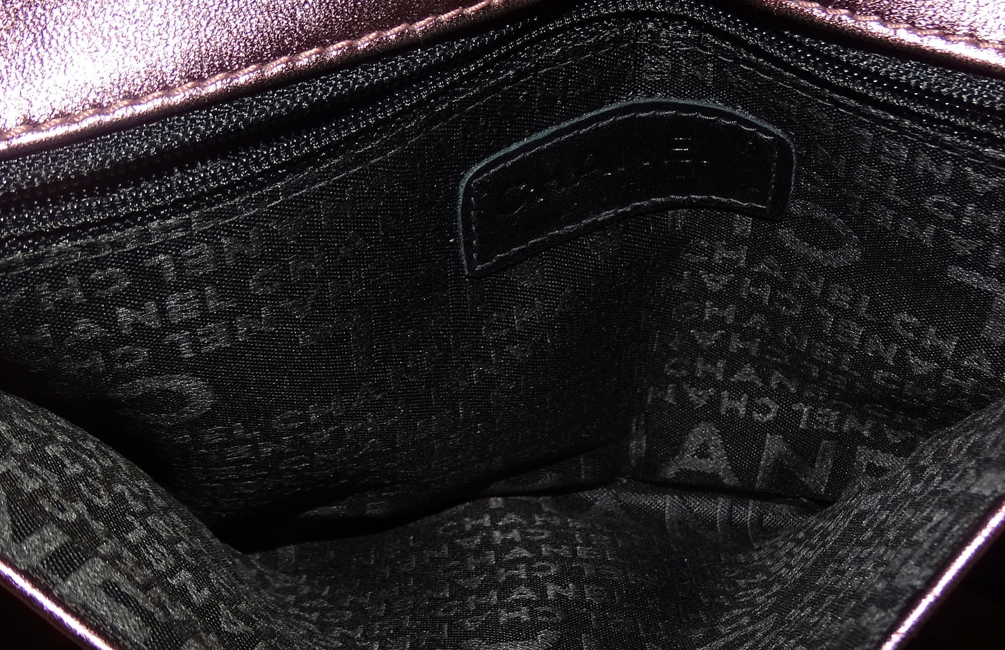 Chanel CC Quilted Pink Iridescent Calfskin Full Single Flap