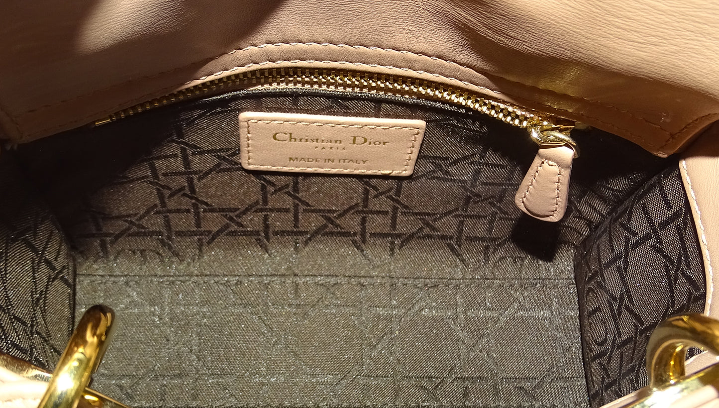 Dior Mini Lady Dior Blush Cannage Lambskin 2022
