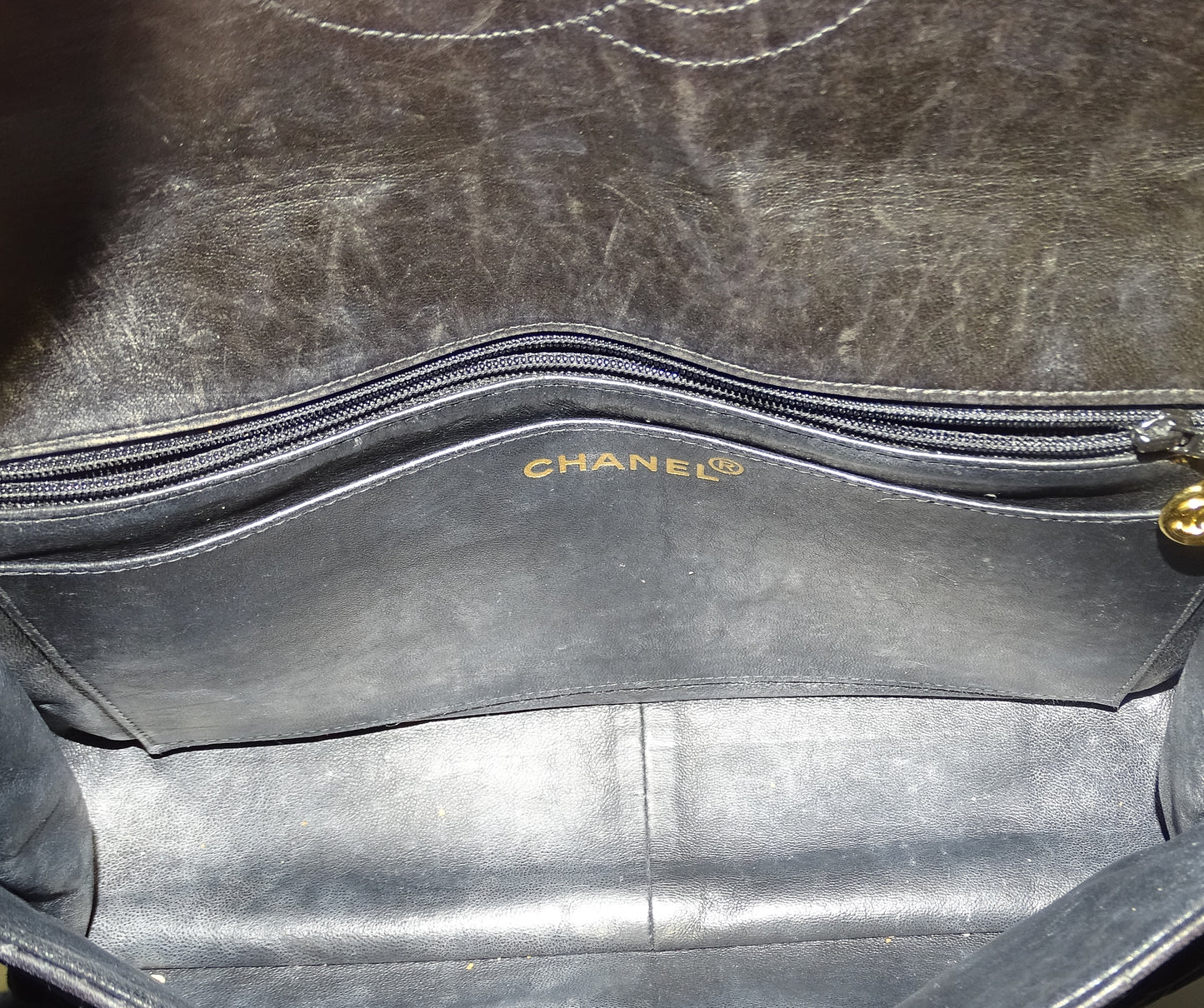 Chanel Classic Single Flap Medium Vintage Black Lambskin 1996/97