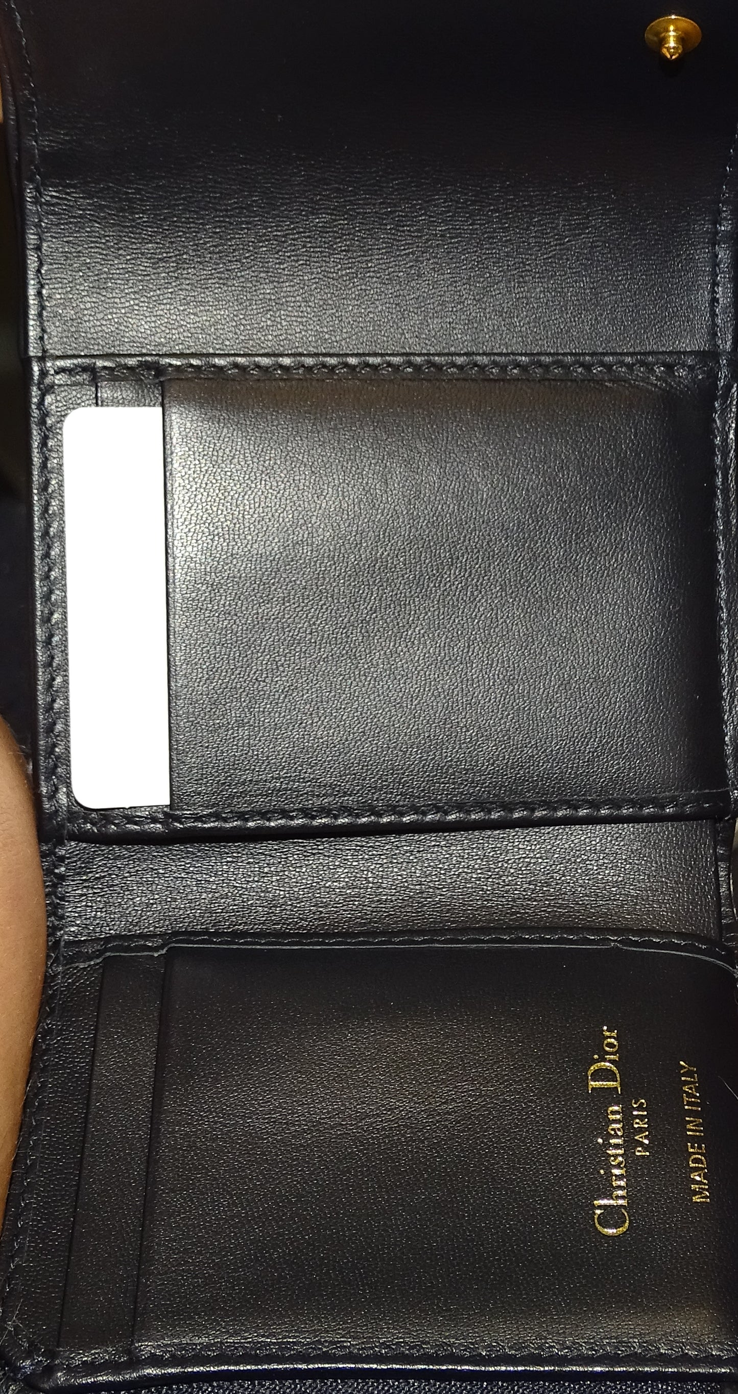 Dior Saddle Lotus Wallet Blue Oblique and Smooth Calfskin