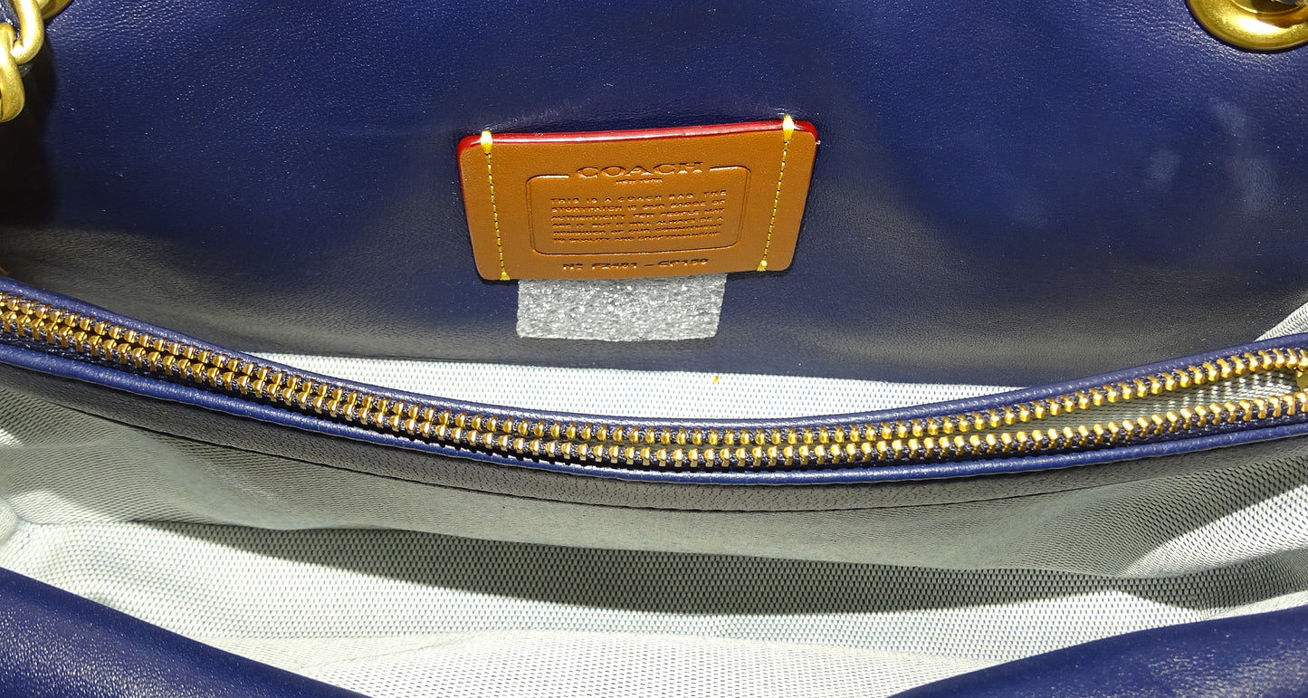 Coach Tabby Quilted 26 Navy Nappa Leather GHW