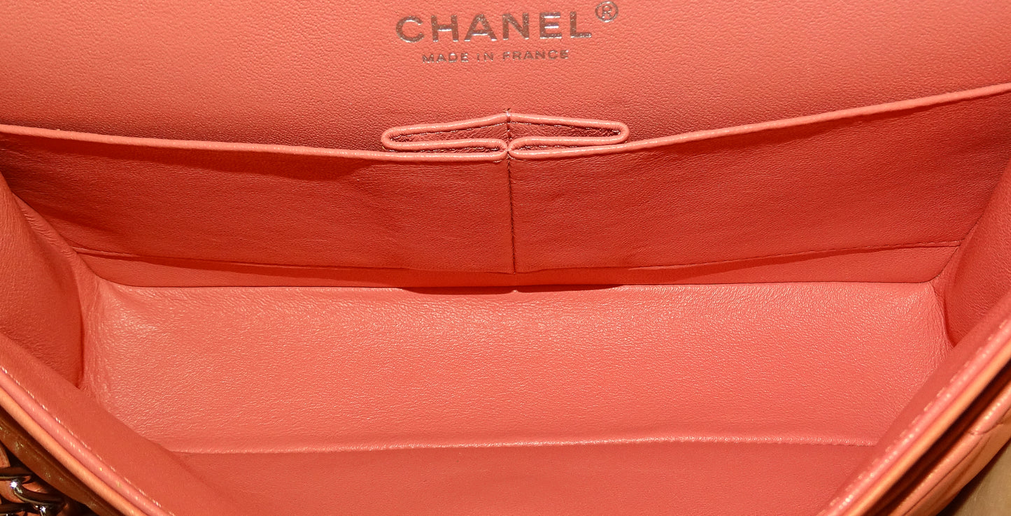 Chanel Classic Double Flap Bag Medium Soft Pink Lambskin 2012