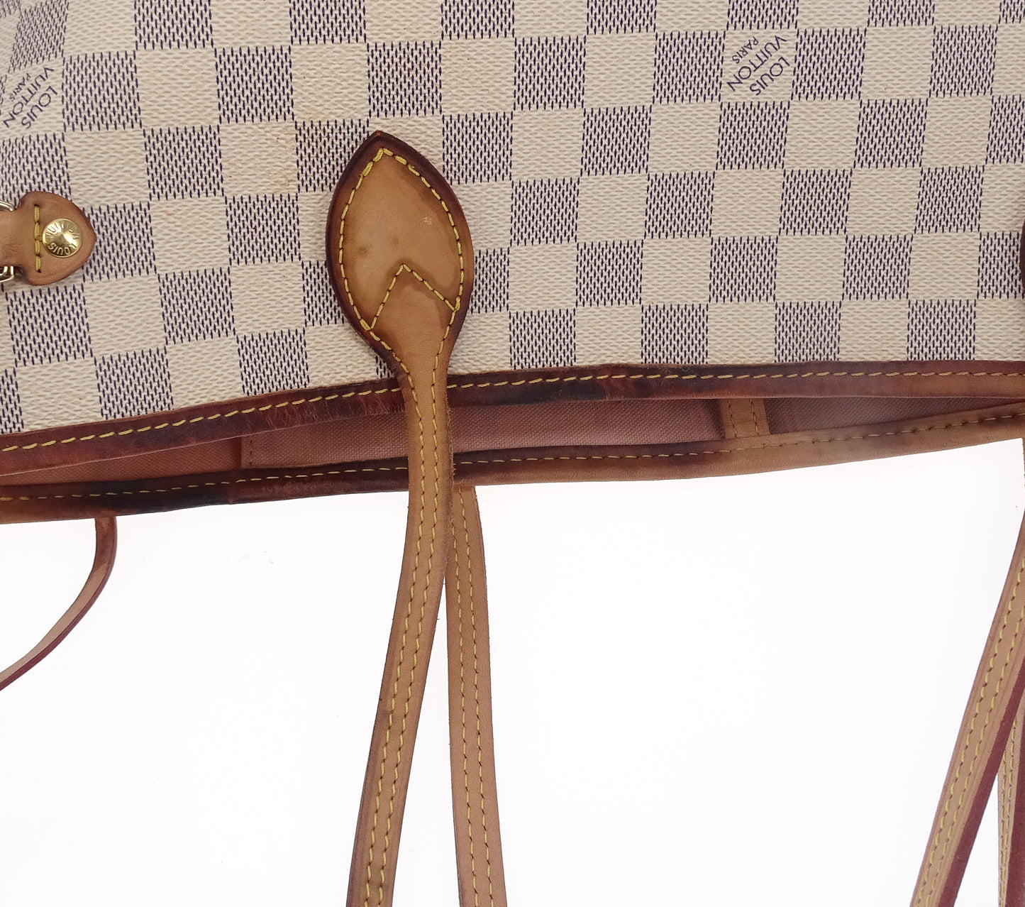 Louis Vuitton Neverfull MM & Pochette Damier Azur (NFID Chipped)