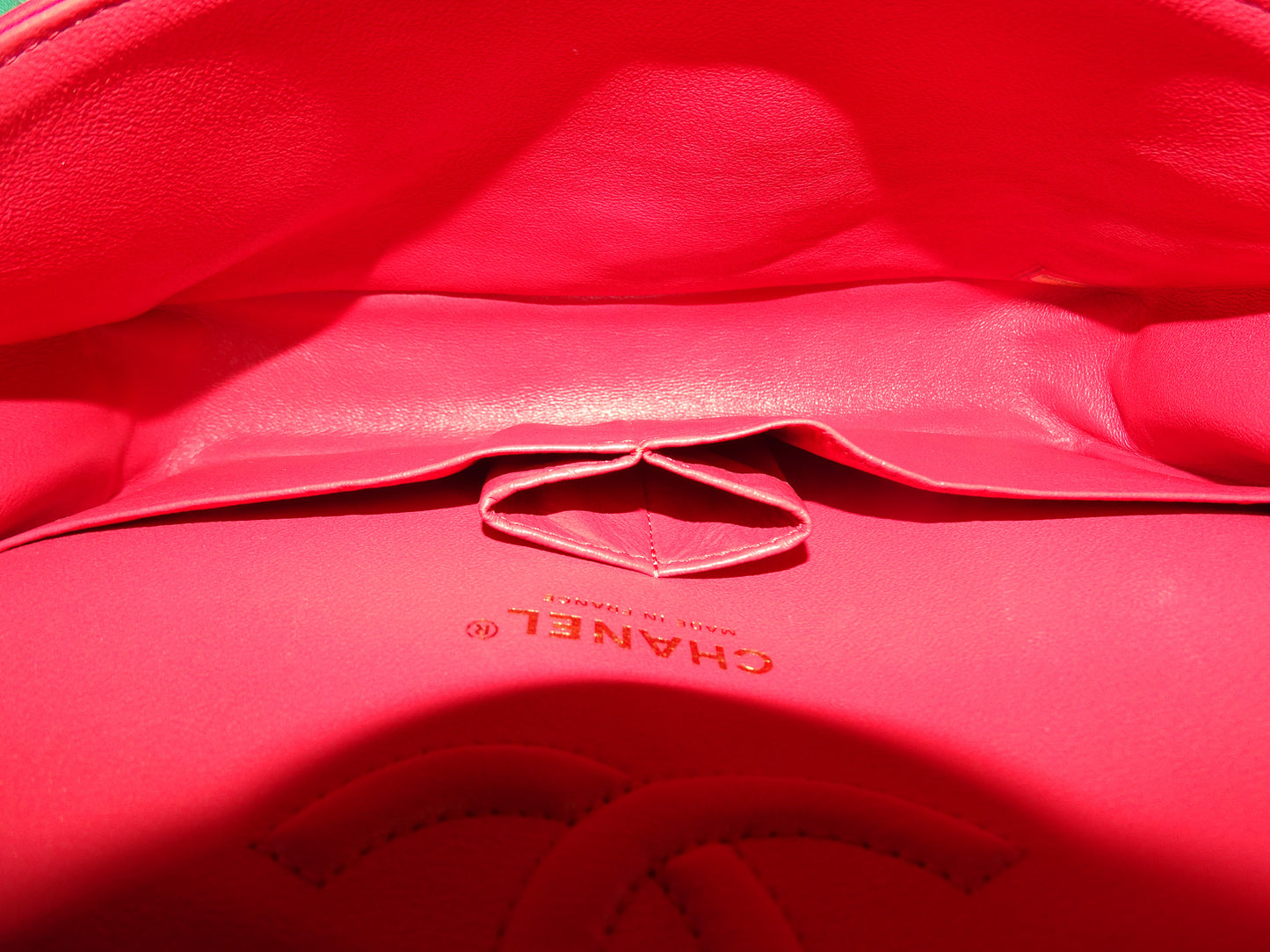 Chanel Classic Double Flap Medium Raspberry Lambskin GHW 2018