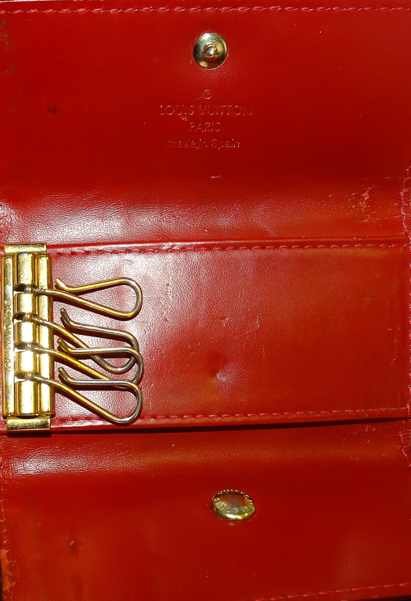 Louis Vuitton Key Pouch Vernis Rouge Vintage