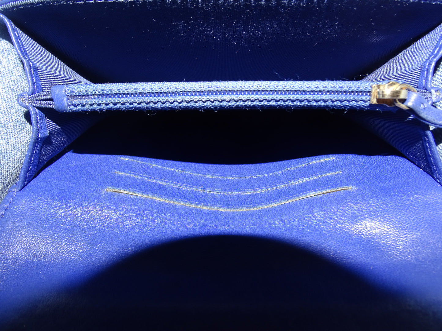Chanel Compact Classic Lambskin Wallet In Indigo 2008/09