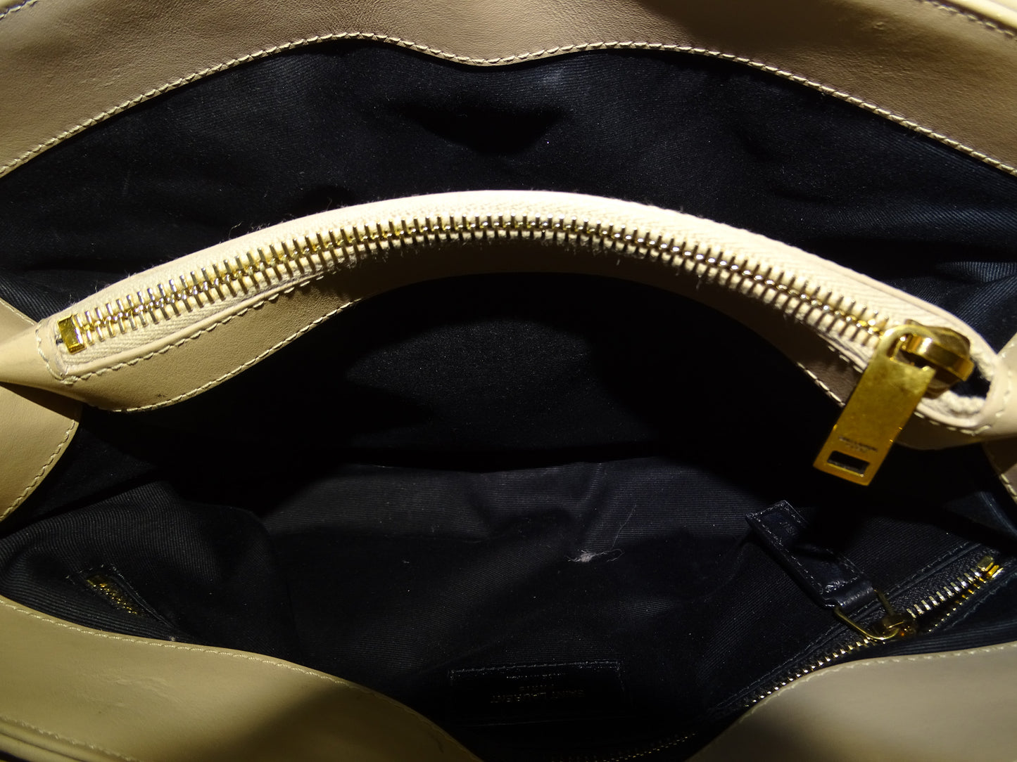 Saint Laurent Loulou Medium Beige Chevron
