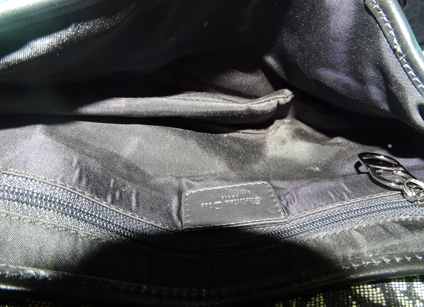 Dior Saddle Black/Grey Oblique SHW 2002