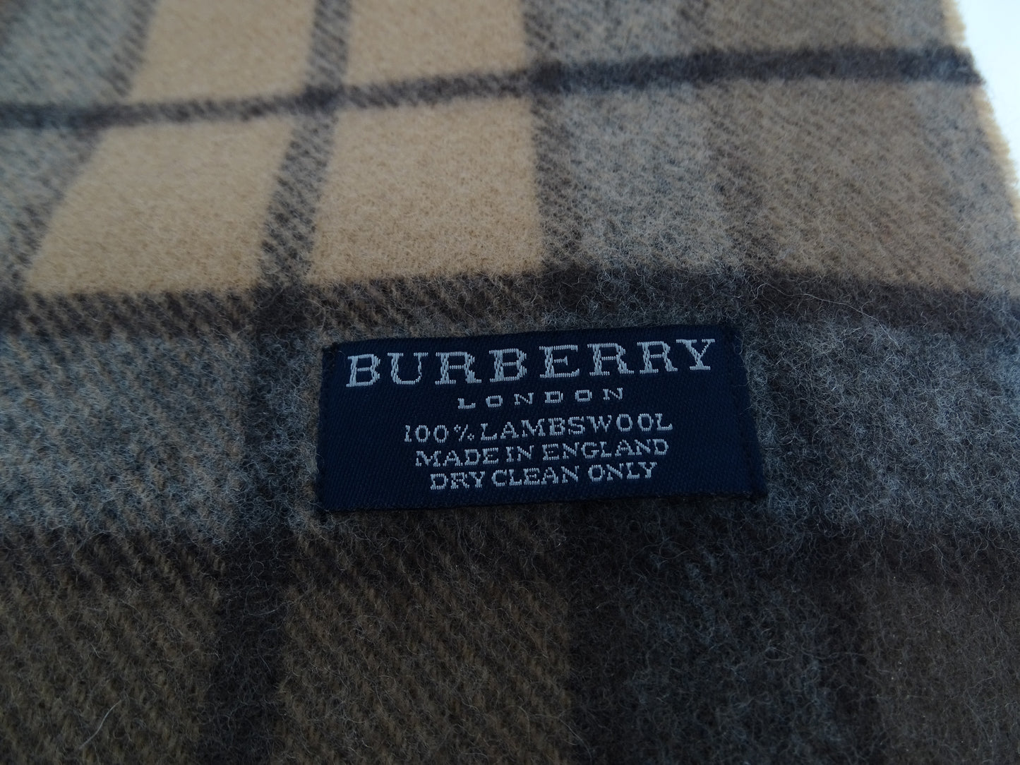 Burberry Lambswool Scarf Vintage Brown & Green Check