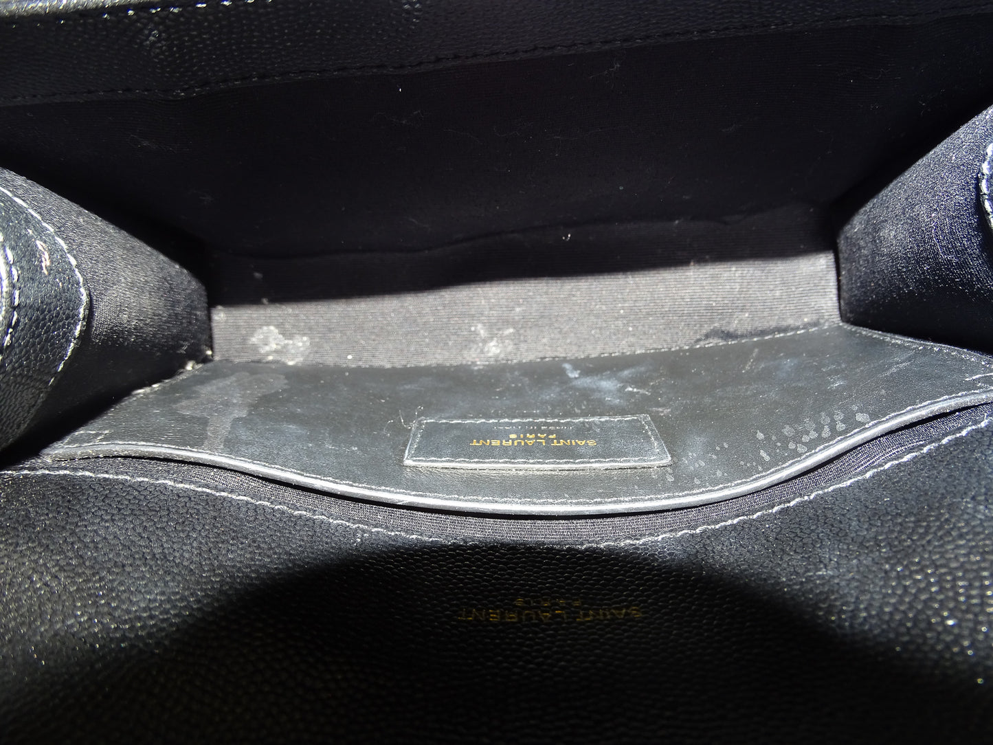 Saint Laurent Kate Small Black Grain De Poudre GHW 2022