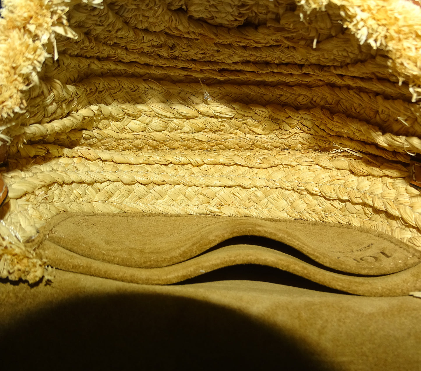 Loewe Small Gate Bag Raffia & Calfskin