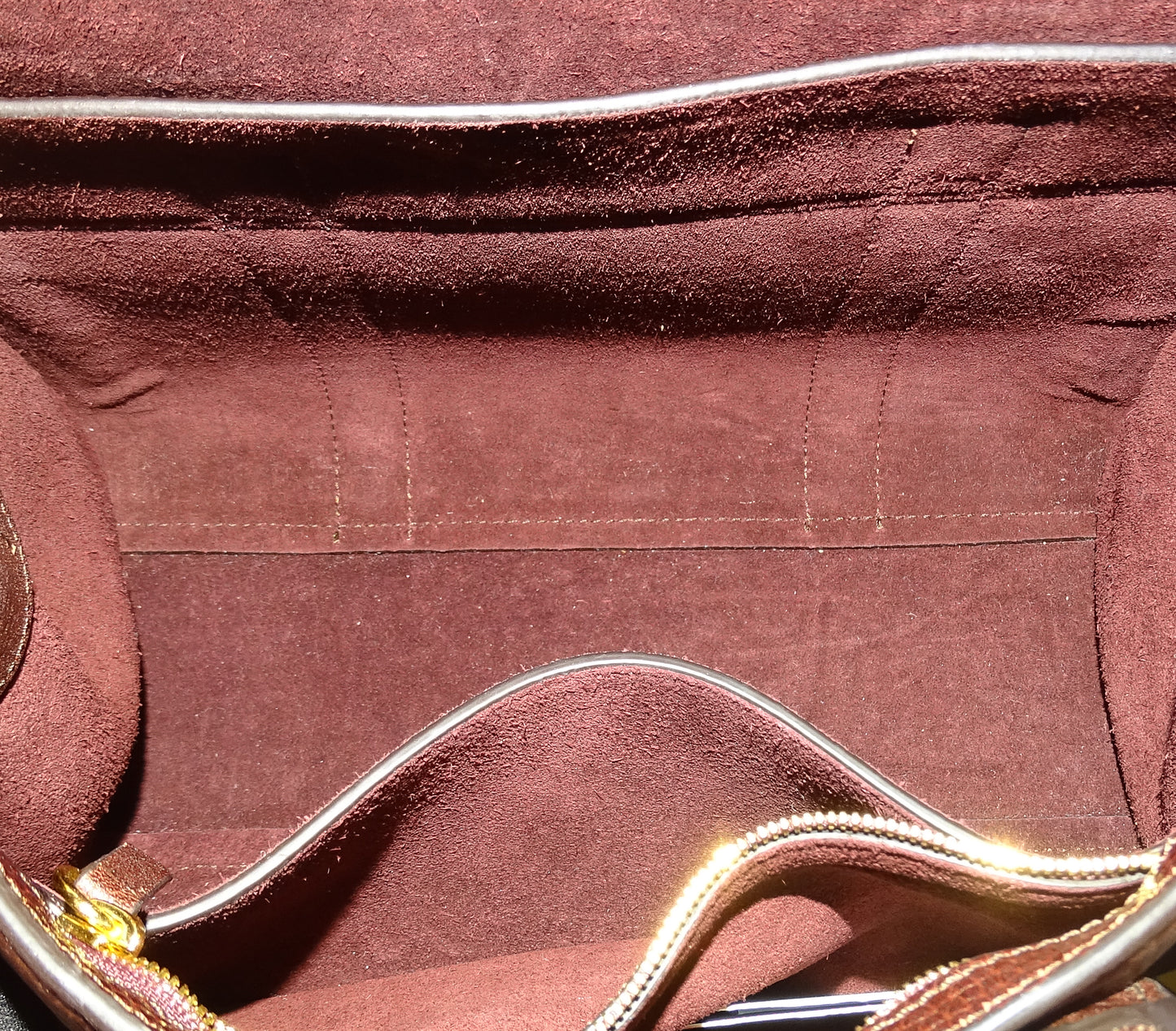 Mulberry Bayswater Small With Strap Oxblood Grained Veg Tan