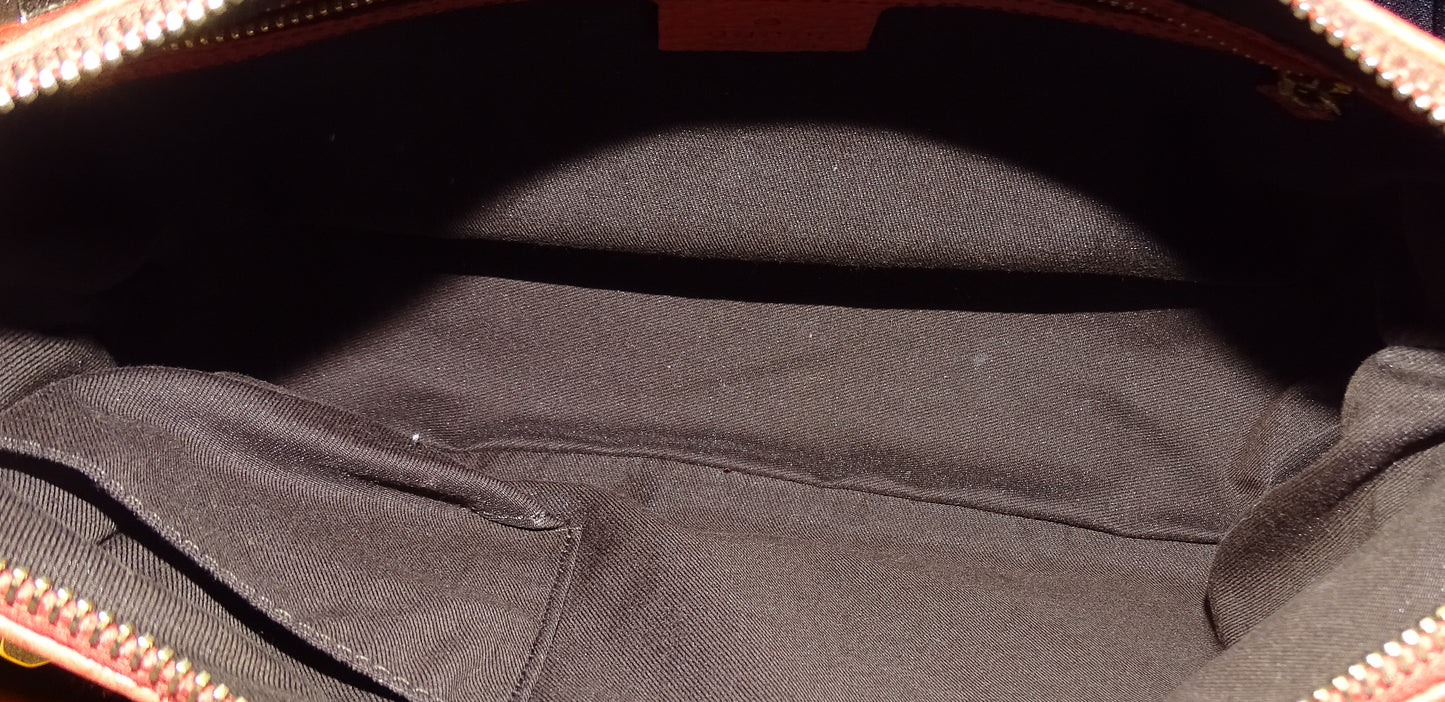 Gucci Bamboo Handle Bag Coral Leather