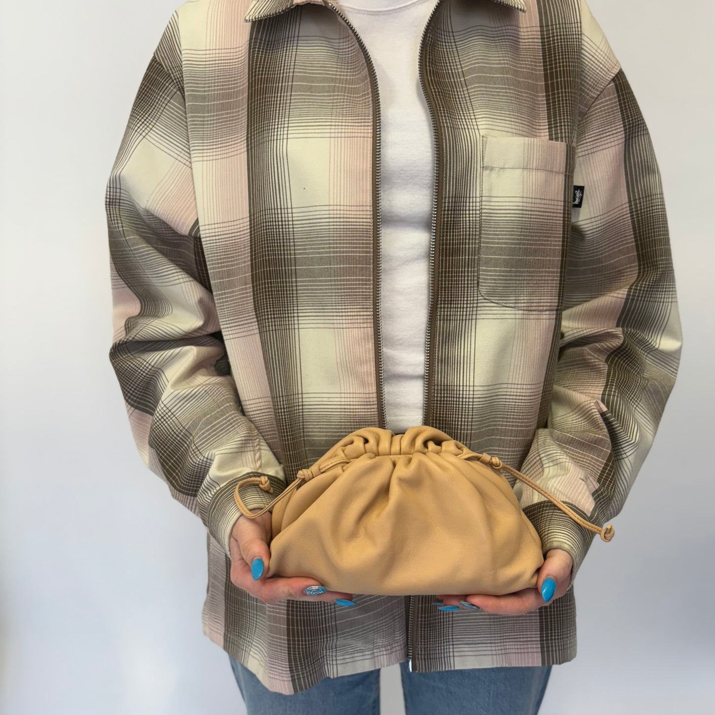 Bottega Veneta Beige The Mini Pouch