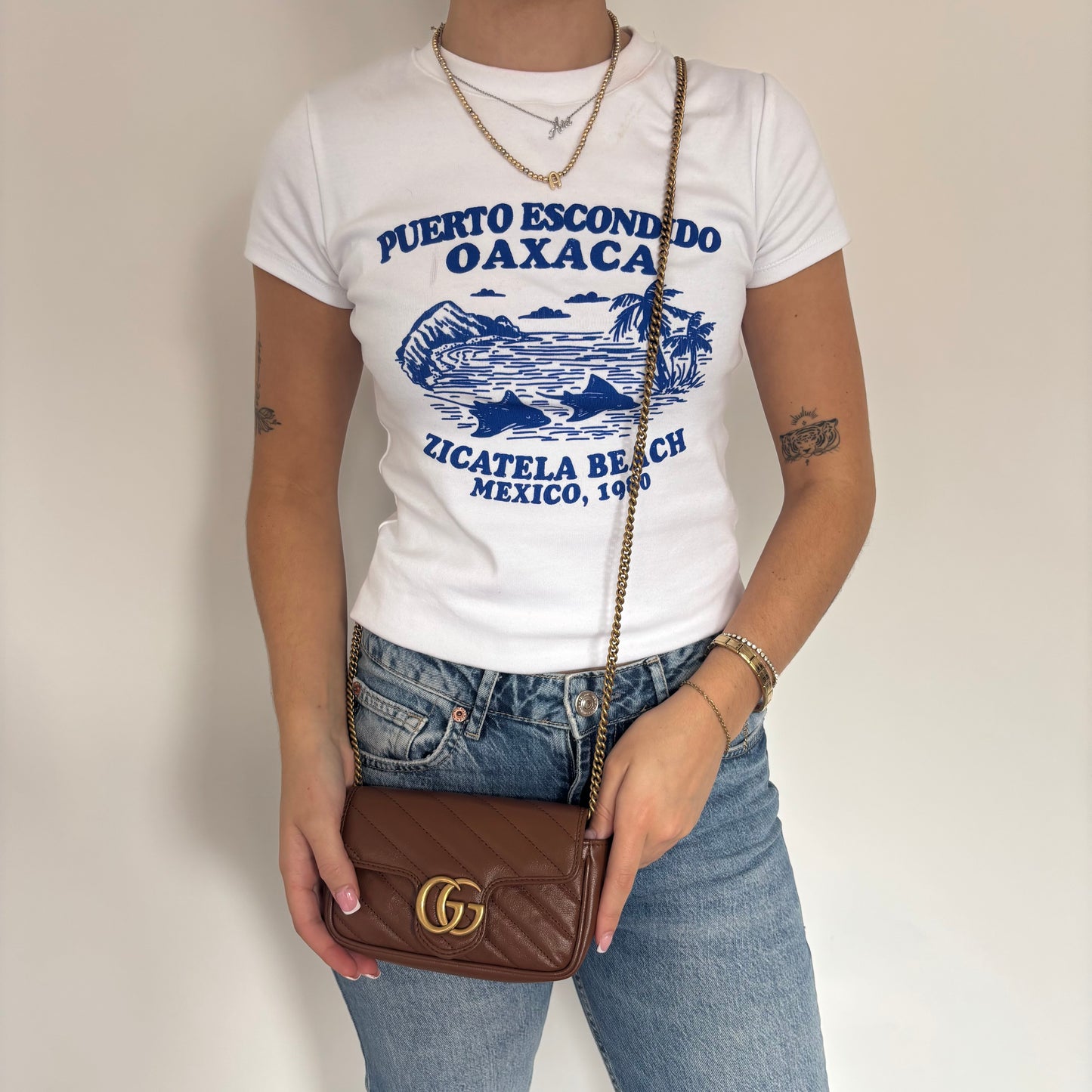 Gucci Marmont Supermini Brown Leather GHW