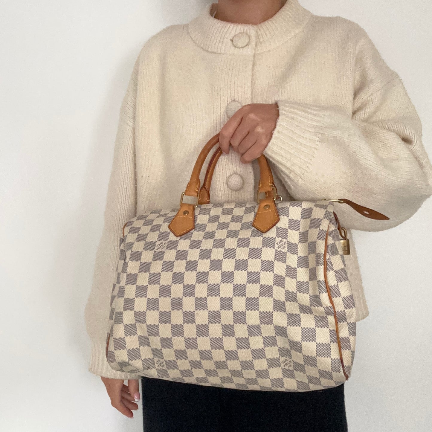 Louis Vuitton Speedy 30 Damier Azur Vintage DU2008