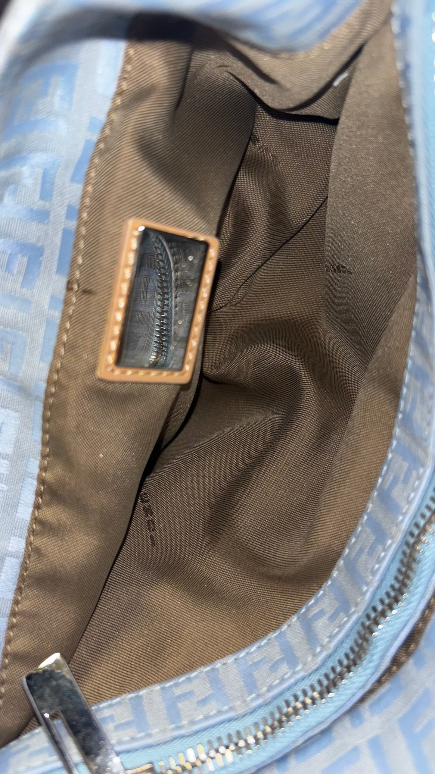 Fendi Zuchinnio Blue Small Hobo Vintage