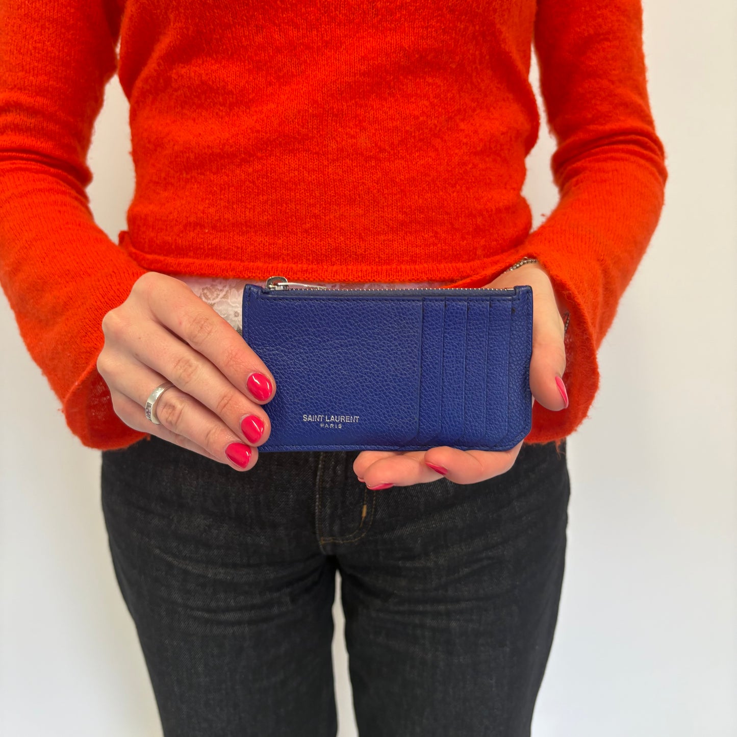 Saint Laurent Fragments Card Holder Indigo