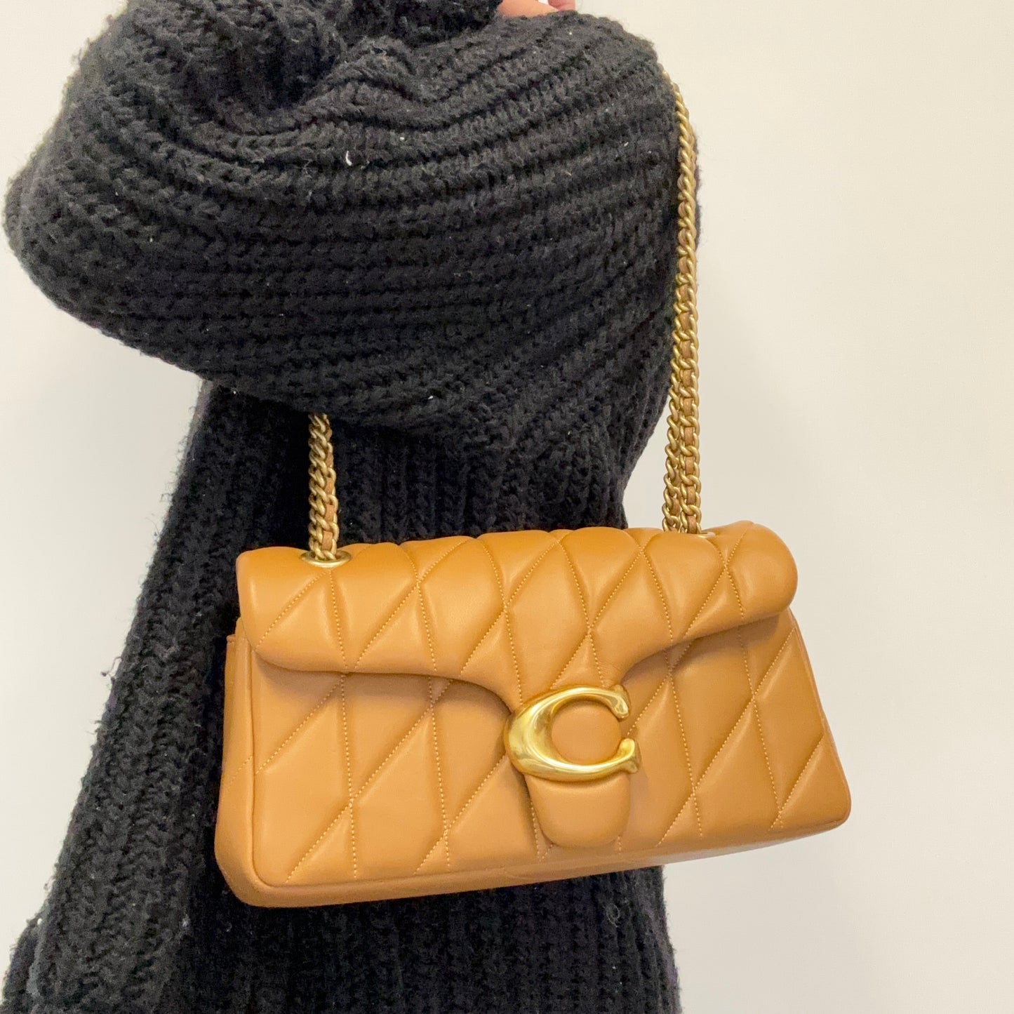 Coach Tabby Quilted Honey Brown