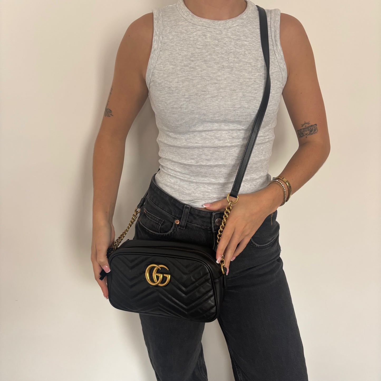 Gucci Marmont Camera Bag Small Black GHW
