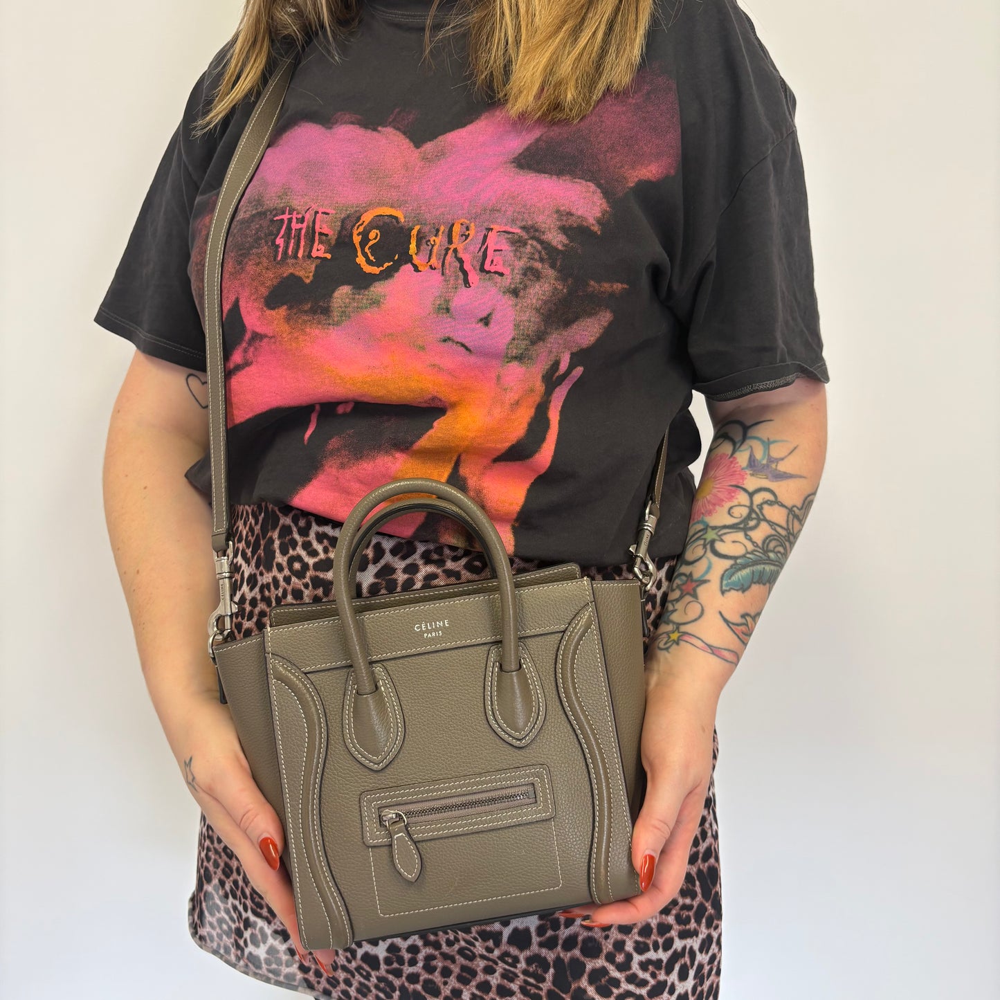 Celine Luggage Bag Nano Etoupe