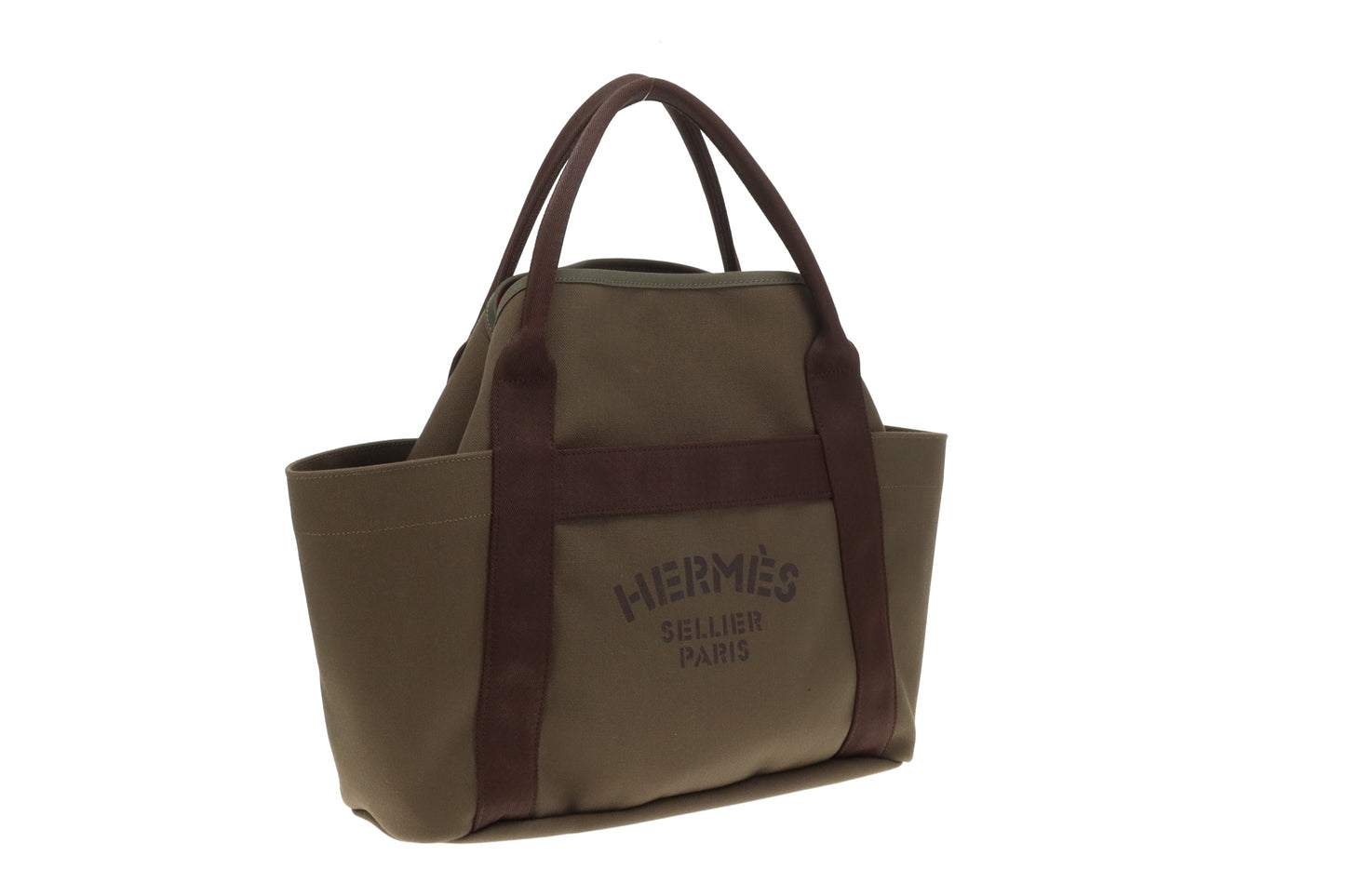 Hermes Khaki Sac de Pansage Groom Tote Bag 2017