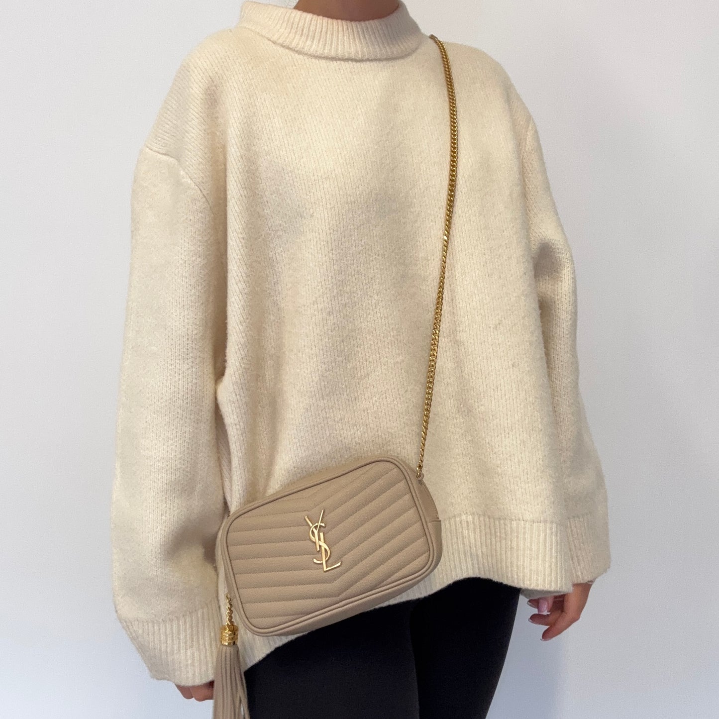 Saint Laurent Lou Mini Matelasse Leather Shoulder Bag
