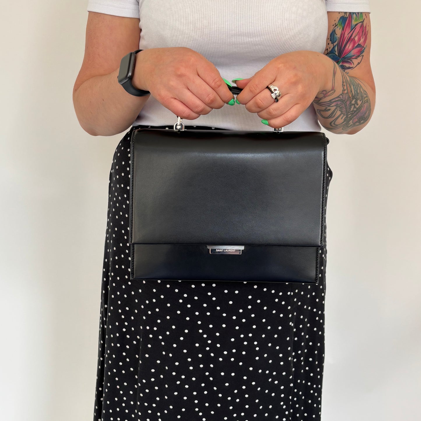 Saint Laurent Babylone Black In Smooth Leather