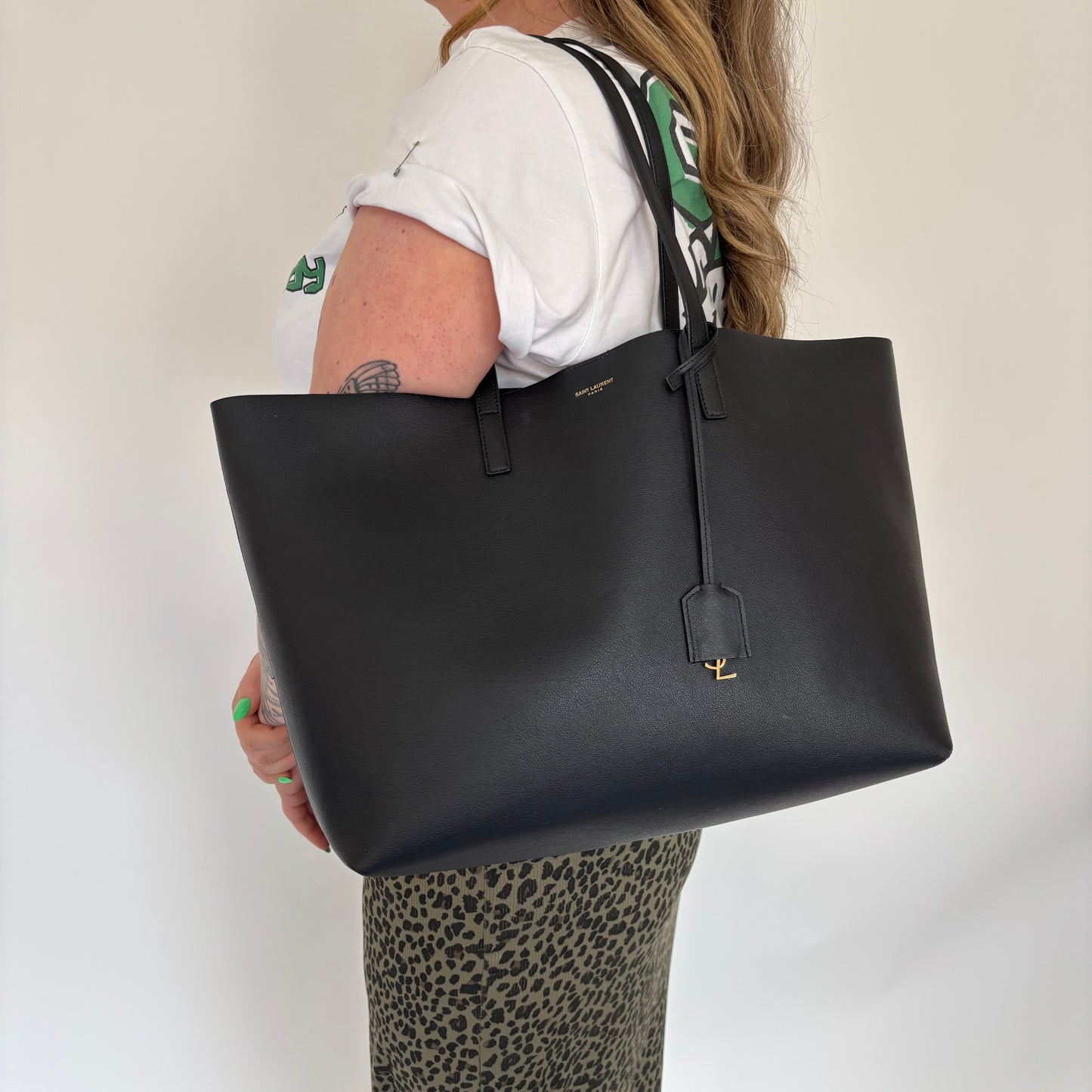 Saint Laurent Black East West Shopping Tote 2018