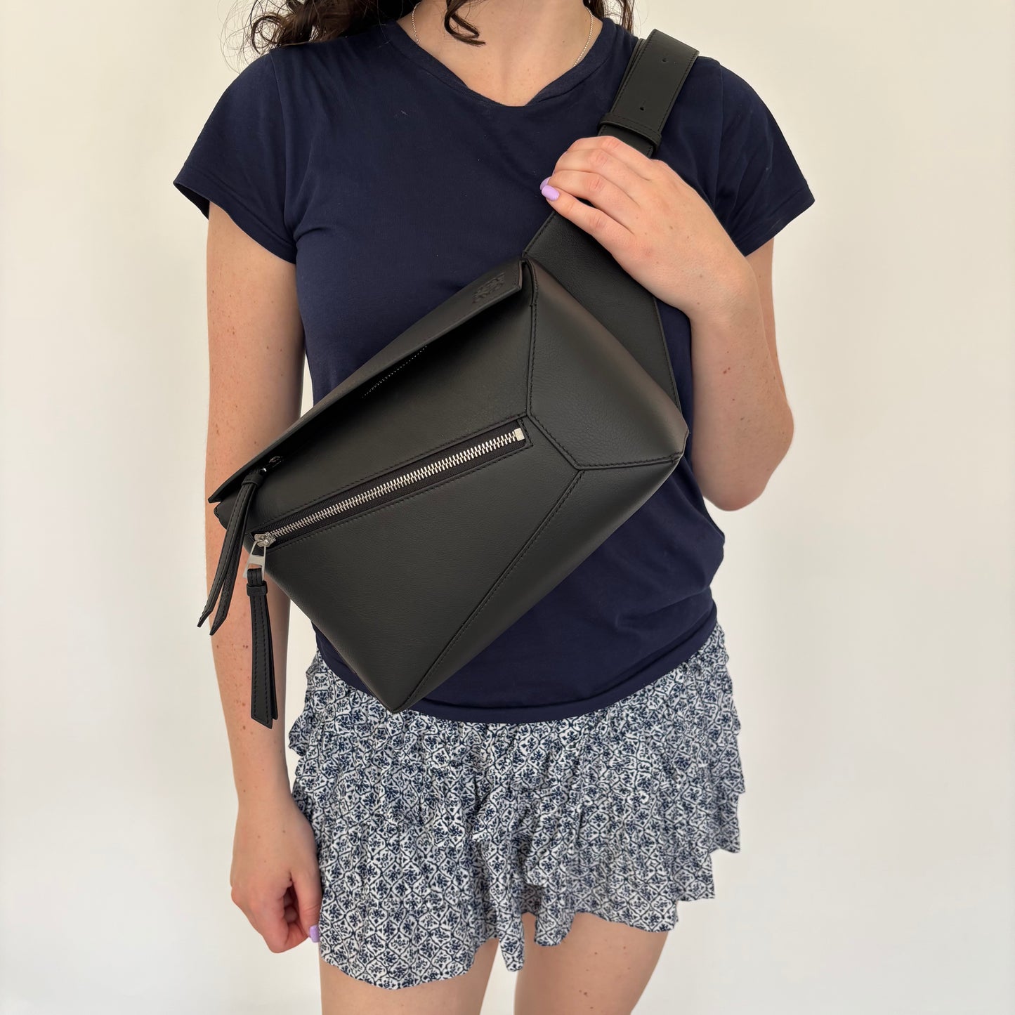 Loewe Small Puzzle Bumbag Black Classic Calfskin