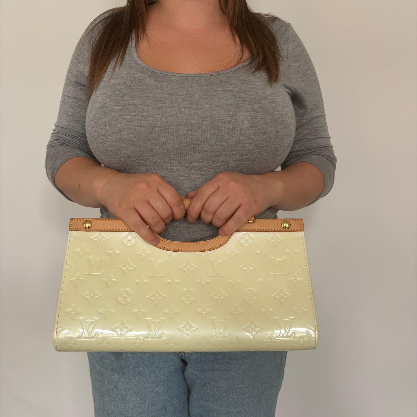 Louis Vuitton Vintage Roxbury Drive Vernis Perle LM0056 (No Shoulder Strap)