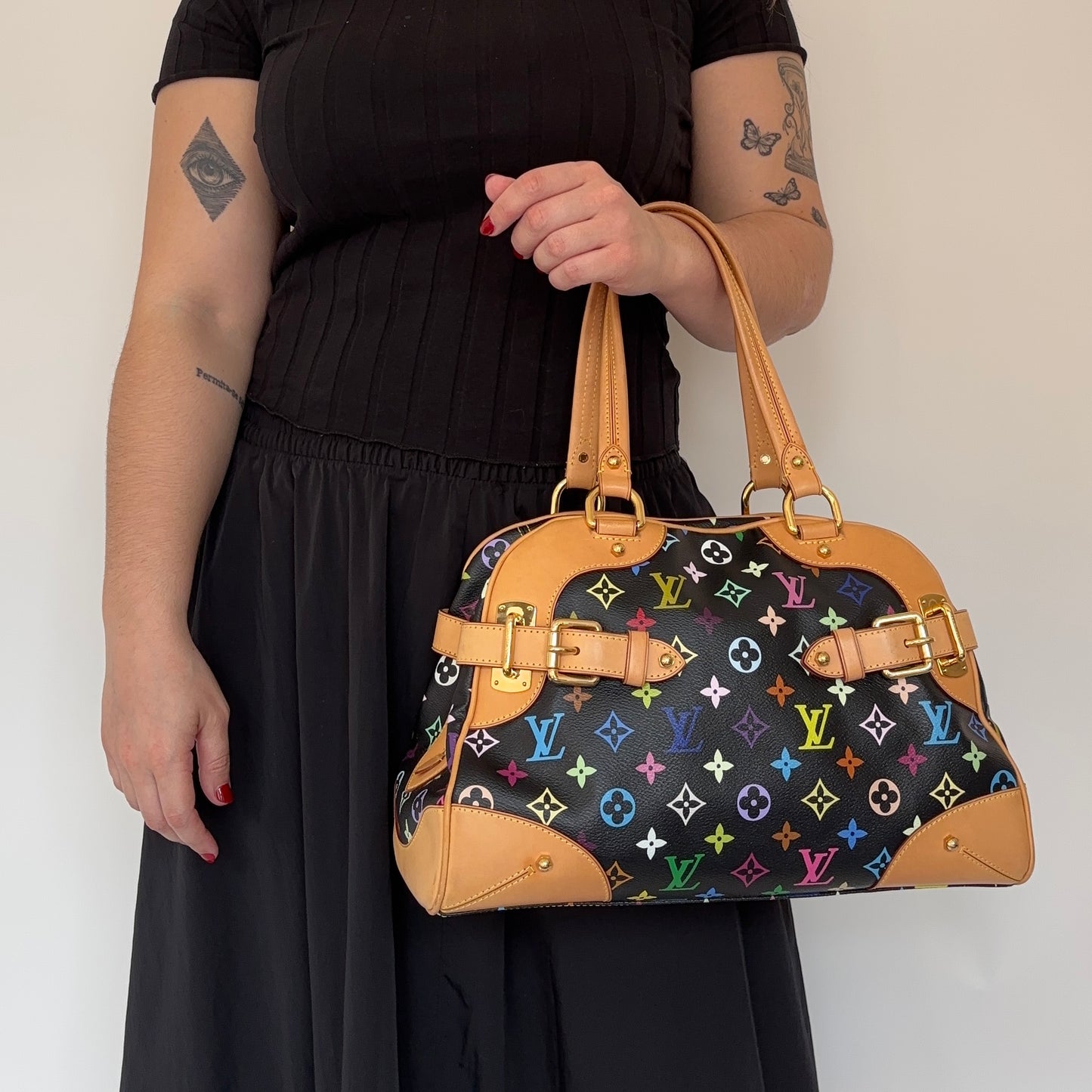 Louis Vuitton Black Multi Claudia Bag AS1099 - 2009