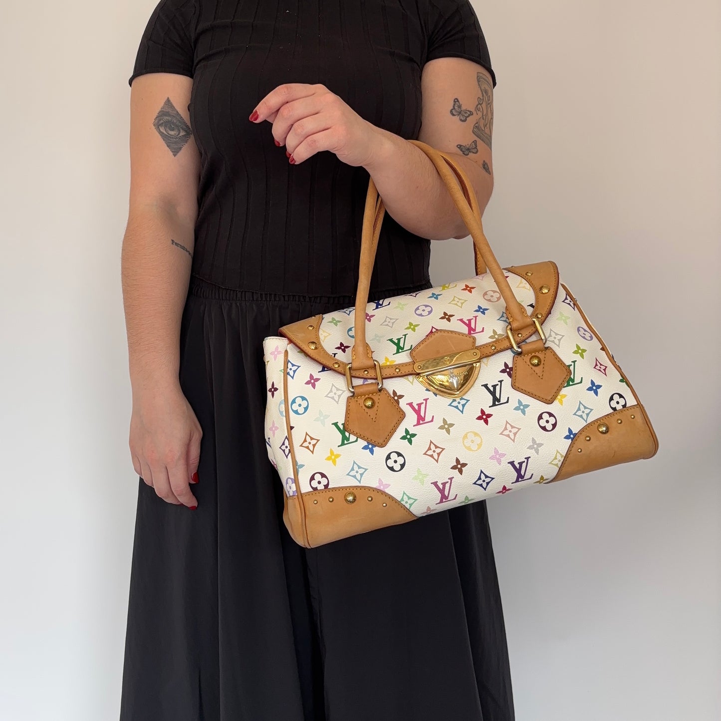 Louis Vuitton White Multi Beverley GM DU1078 - 2008