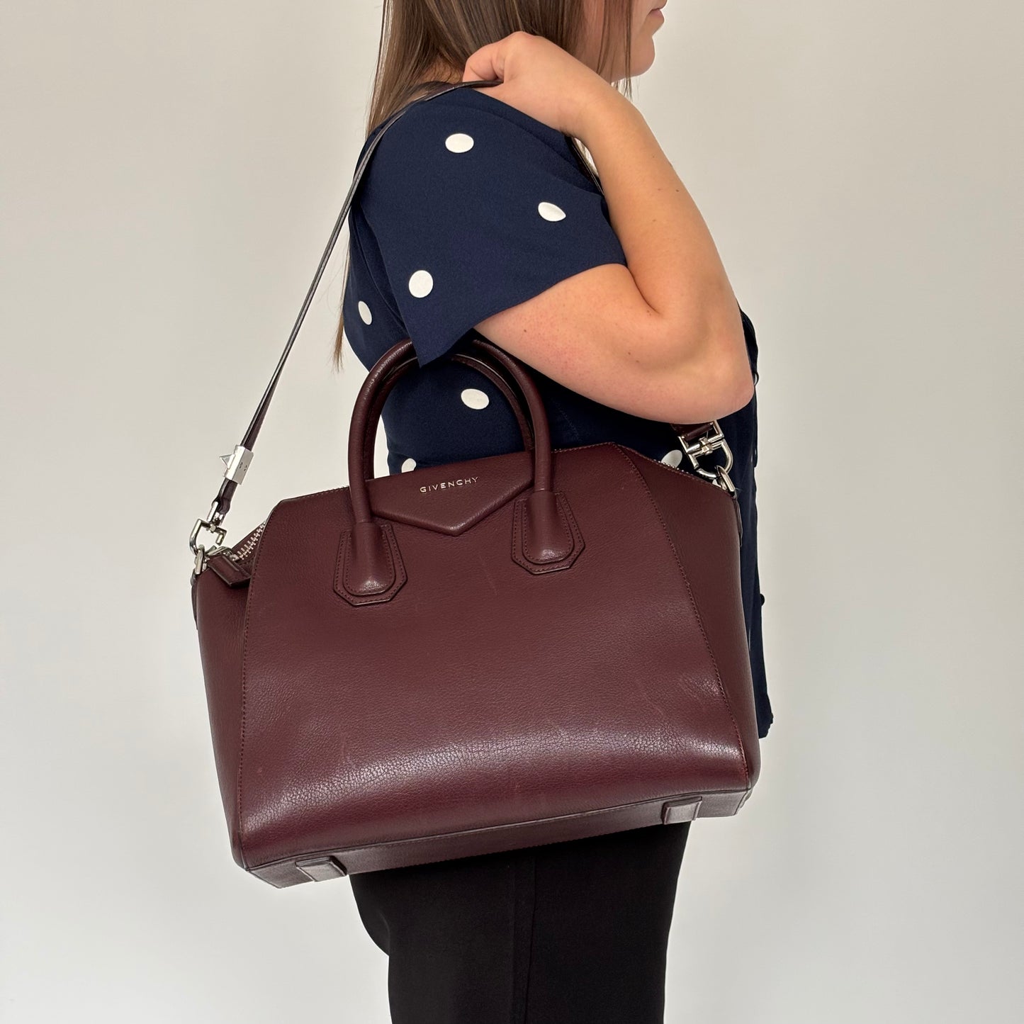 Givenchy Burgundy Leather Antigona