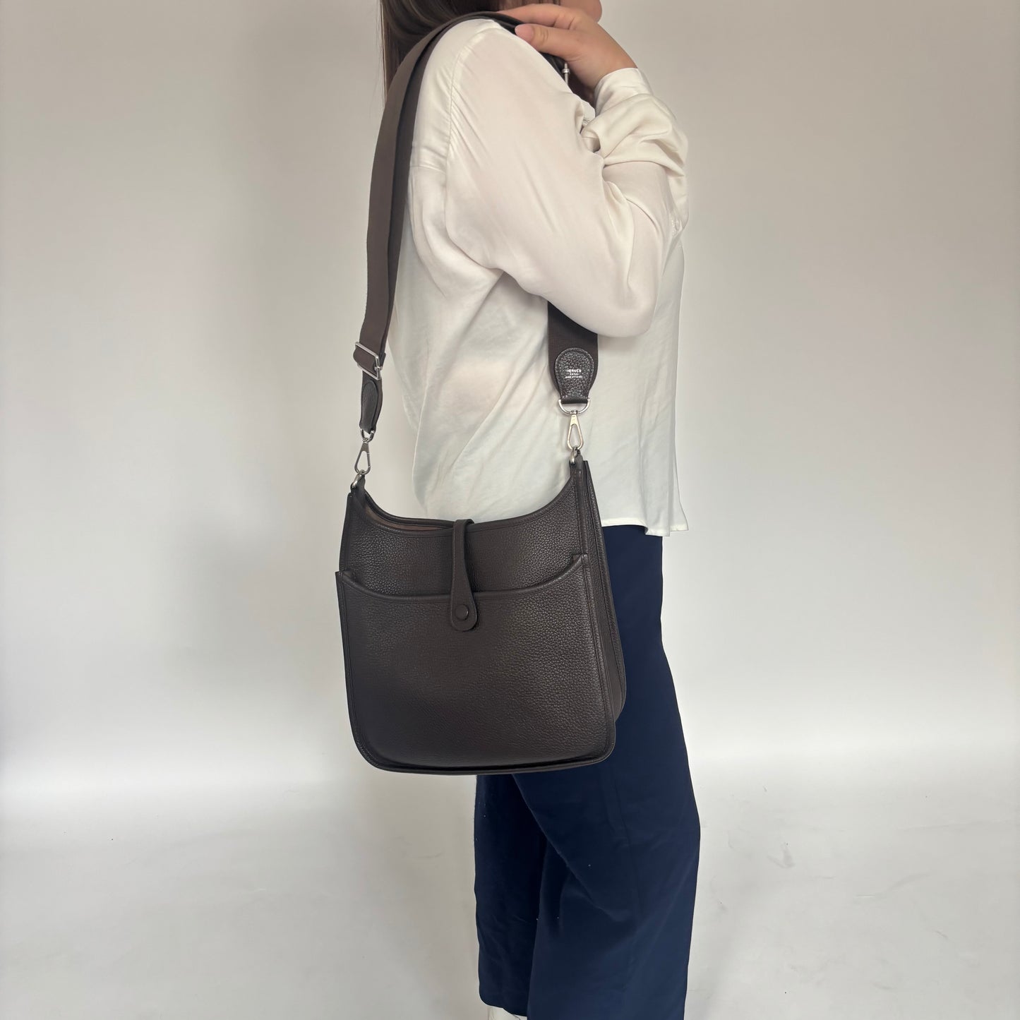 Hermes Evelyne III PM Cafe Clemence Leather