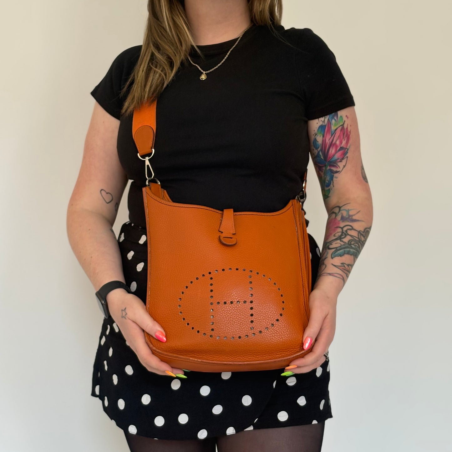 Hermes Evelyne I PM Bag Orange 2004