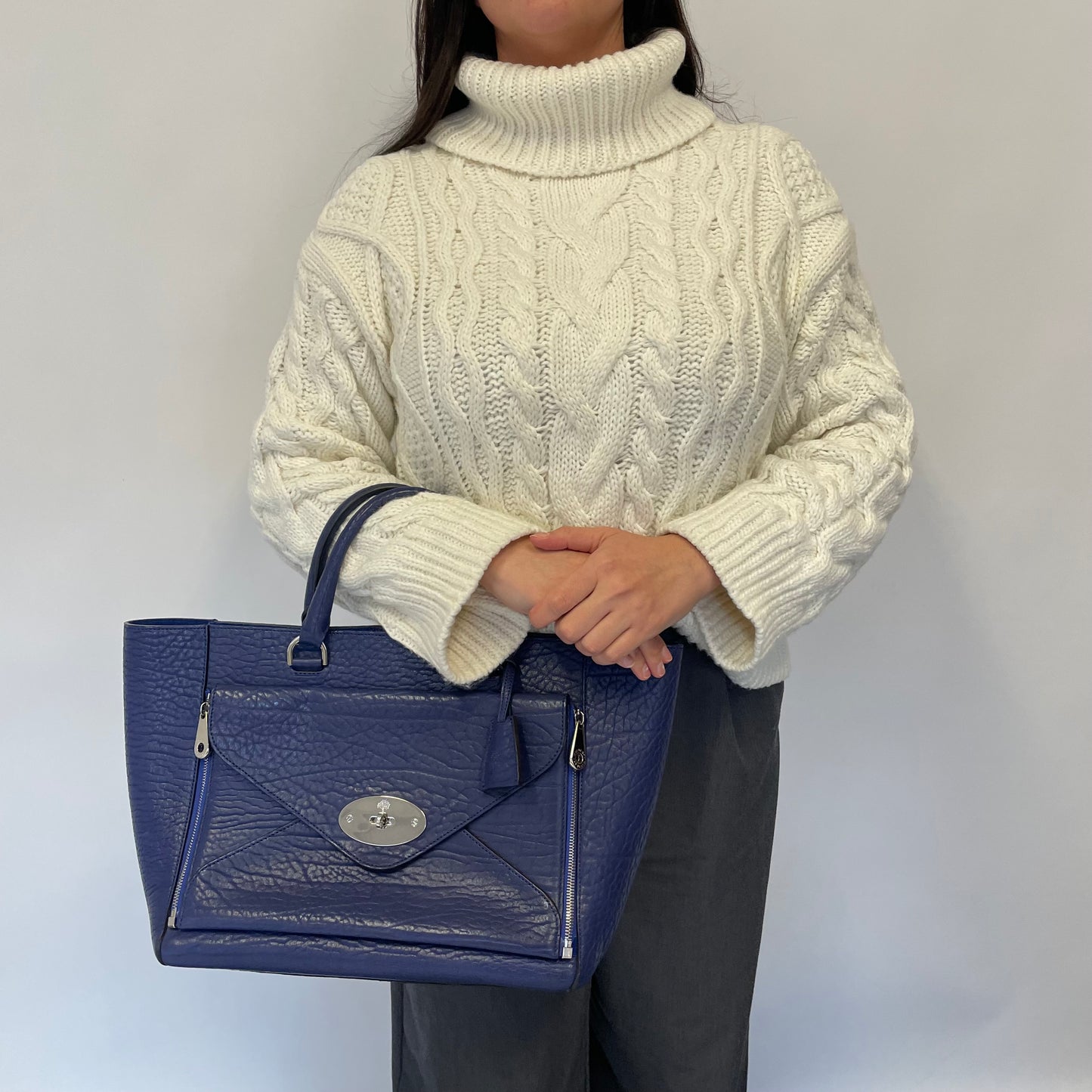 Mulberry Indigo Large Willow Tote Bag